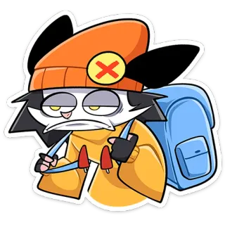 ⭐ Cartone animato, Personaggio, Sticker, Anime, Arte digitale, Zaino, Broncio, Malizioso telegram sticker