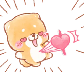 ❤️ bear, heart, love, cute, kawaii, animal, cartoon whatsapp sticker