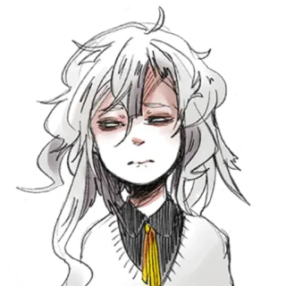 😢 Anime, Manga, Cartoon, Personnage, Illustration, Portrait telegram sticker