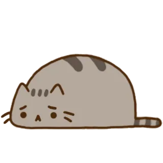 😔 Pusheen 猫, プシーン, 漫画, 動物, かわいい, ステッカー telegram sticker