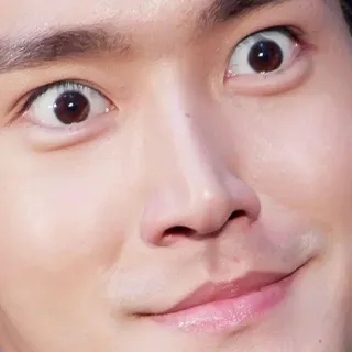 😐 visage, asiatique, gros plan, yeux, expression, drôle, mème telegram sticker