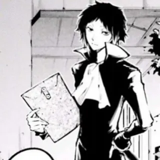 ☺️ Akutagawa Ryunosuke Bungou Stray Dogs anime, manga, bungou stray dogs, akutagawa, ryunosuke, mail telegram sticker