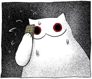 😥 猫, 汗, 困惑, ミーム, 面白い, アニメ telegram sticker