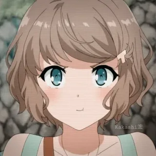 😠 Animé, Fille, Mignon, Dessin animé, Animation, Portrait telegram sticker
