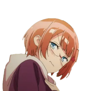 😉 Anime, Sticker, Hoạt hình, Tức giận, Cô gái telegram sticker