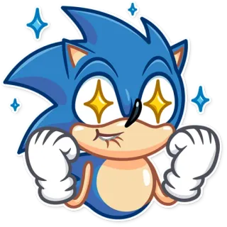 🤩 Sonic sonic the hedgehog, blu, cartone animato, felice telegram sticker