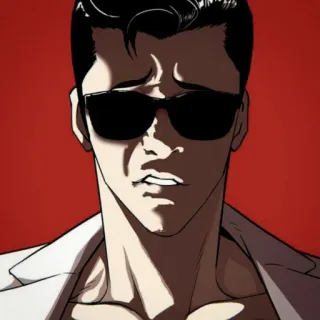🤢 Anime, Manga, Sonnenbrille, Porträt telegram sticker