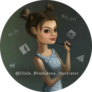 😊 #zi_art
#zi_kh
@Zilola_Khamidova_illustrator illustration, artiste, réseaux sociaux, art numérique, portrait, dessin animé whatsapp sticker
