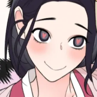 🍴 애니메이션, 만화, 여자, 사랑, 미소 telegram sticker