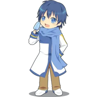 😋 Kaito Anime, Vocaloid, Kaito, Chibi, Kem telegram sticker