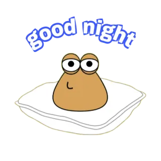 😴 good night おやすみ, 睡眠, 枕, 漫画 telegram sticker
