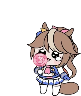 🍭 chibi, anime, lollipop, kawaii, cute, ears, tail whatsapp sticker