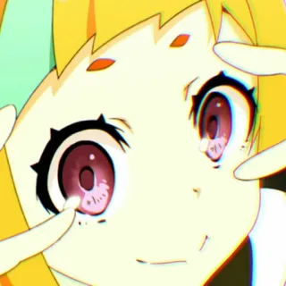 🌈 Аниме, Девушка, Милая, Мультфильм, Глаза, Лицо telegram sticker