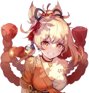 🎇 Yoimiya Genshin Impact Anime, Videojuego, Personaje, Yoimiya, Genshin Impact telegram sticker