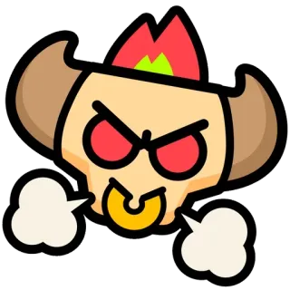 😡 cartoon, anger, bull, monster, devil, rage telegram sticker