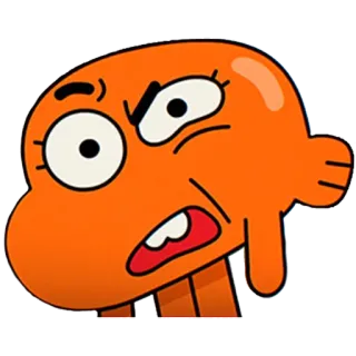 😳 Darwin Watterson The Amazing World of Gumball Dessin animé, En colère, Poisson, Gumball, Darwin, Watterson, Animé telegram sticker