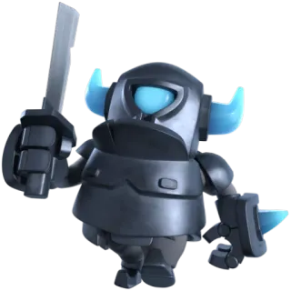 🗡 Mini P.E.K.K.A Clash Royale robot, armor, sword, blue, mini pekka, clash royale, game telegram sticker