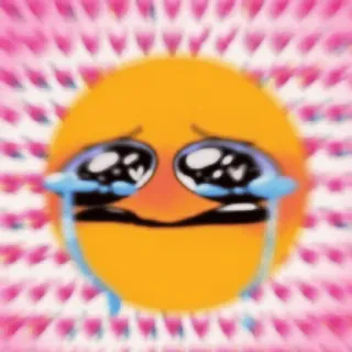 😀 Emoji, huilen, verdrietig, kawaii, schattig, tranen telegram sticker