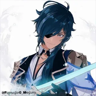 🔲 Kaeya Genshin Impact @Fushiguro_Megumi アニメ, ガイア, 原神, キャラクター, ゲーム telegram sticker