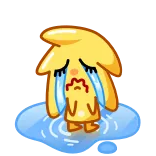 😭 울음, 슬픔, 눈물, 감정, 만화, 노란색 telegram sticker