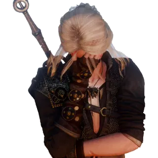 😞 Geralt of Rivia The Witcher witcher, geralt, pedang, permainan video, fantasi, zirah, karakter whatsapp sticker