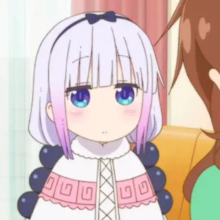 🍚 Kanna Kamui Miss Kobayashi's Dragon Maid Anime, Kanna Kamui, Miss Kobayashi's Dragon Maid, Fofo, Kawaii whatsapp sticker