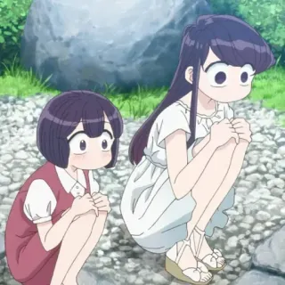 💈 Komi Komi Can't Communicate Аниме, Komi Can't Communicate, Коми, Манга, милая, девушка, друзья telegram sticker