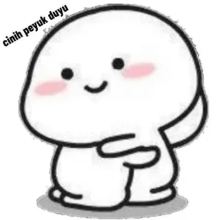 ❤️ cinih peyuk duyu süß, kawaii, Cartoon, Blob, Illustration, Sticker whatsapp sticker