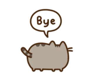 👋 Bye cat, bye, goodbye, sticker, cute, cartoon whatsapp sticker