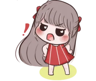 😤 漫画, アニメ, 女の子, 可愛い, 怒り telegram sticker