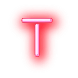 ▪ T буква, алфавит, T, красный telegram sticker