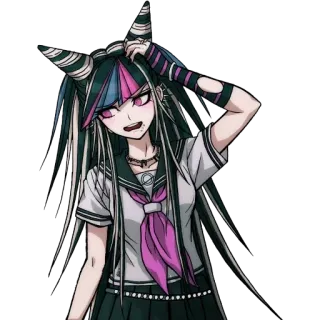 😅 Ibuki Mioda Danganronpa Anime, Danganronpa, Ibuki Mioda, Charakter, Mädchen, Schuluniform telegram sticker
