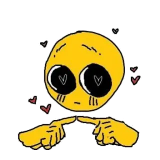 👉 Emoji, Olhos de coração, Dedos, Fofo, Amor, Expressão telegram sticker