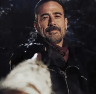 😊 Negan The Walking Dead неган, ходячие мертвецы, люсиль, бейсбольная бита, злодей whatsapp sticker