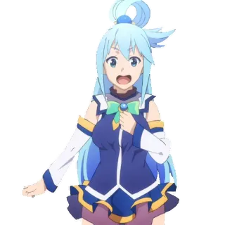 😃 Aqua Konosuba Anime, Kartun, Karakter, Aqua, Konosuba telegram sticker