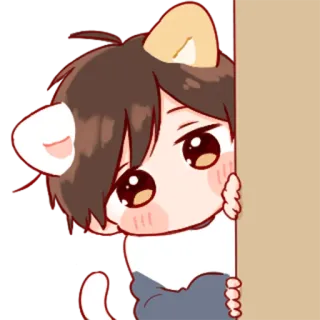 💞 anime, gato, lindo, kawaii, manga whatsapp sticker