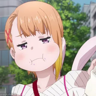 👻 @HAWKS Anime, Ragazza, Carina, Espressione, Rossore telegram sticker