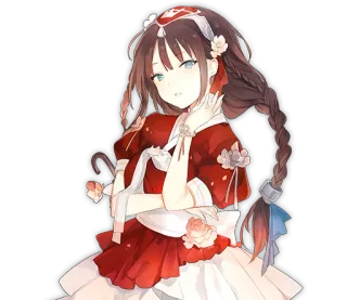 💋 anime, gadis, pakaian tradisional, bunga, kepang telegram sticker