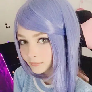 🙂 portrait, femme, cosplay, fille, cheveux, mignon telegram sticker