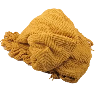 🌟 coperta, giallo, plaid, accogliente, tessile telegram sticker