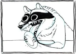 🍽 raccoon, animal, cartoon, cute, funny, wildlife telegram sticker
