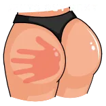 🆘 sedere, sculacciata, impronta di mano, natiche, abuso telegram sticker