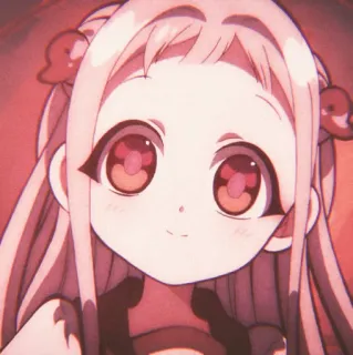 🐇 Nene Yashiro Toilet-bound Hanako-kun Anime, Mignon, Fille, Rose, École telegram sticker