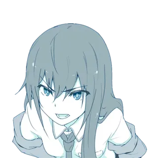 😠 Аниме, Девушка, Злая, Школьная форма, Милая telegram sticker