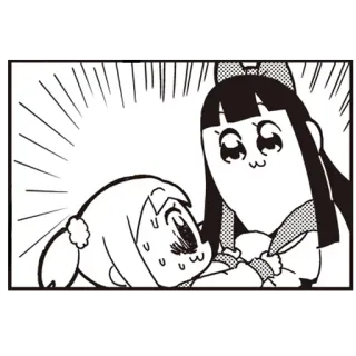 😨 anime, manga, popuko, pipimi, cartoon, humor telegram sticker