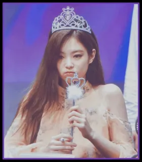 🍓 Jennie Jennie, Blackpink, K-pop, crown, princess, idol, singer telegram sticker