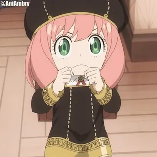 👊 Anya Forger Spy x Family Anya, Spy x Family, anime, linda, chica, pelo rosa telegram sticker