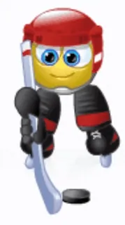 🏒 Hockey, Sport, Puck, Helm, Cartoon whatsapp sticker