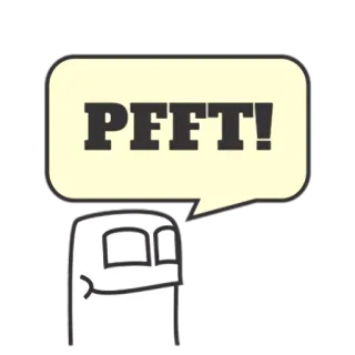😷 PFFT! 만화, 표정, 의성어, 말풍선, 캐릭터 telegram sticker