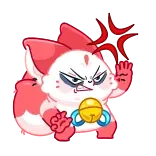 😡 화난, 여우, 스티커, 귀여운, 만화, 동물 telegram sticker